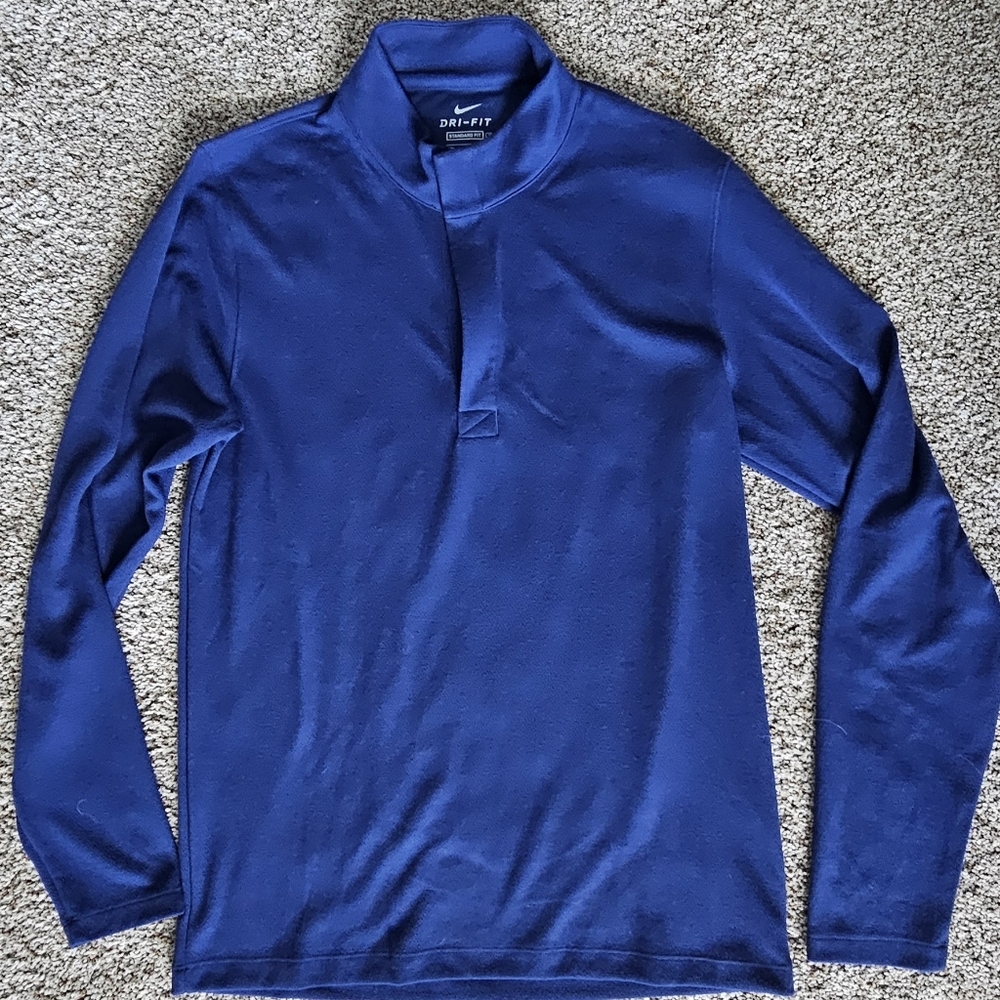 Nike Men's Dri-FIT Royal Blue Long Sleeve Tee